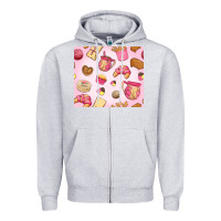 Heather Grey mexican pan dulce Zipper Hoodie - MaliasSmallBusiness