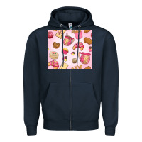 Navy mexican pan dulce Zipper Hoodie - MaliasSmallBusiness