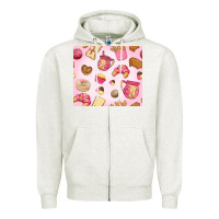 Oatmeal Heather mexican pan dulce Zipper Hoodie - MaliasSmallBusiness