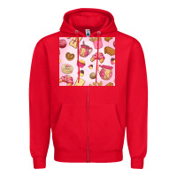 Red mexican pan dulce Zipper Hoodie - MaliasSmallBusiness