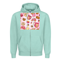 Seafoam mexican pan dulce Zipper Hoodie - MaliasSmallBusiness