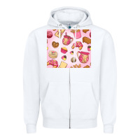 White mexican pan dulce Zipper Hoodie - MaliasSmallBusiness