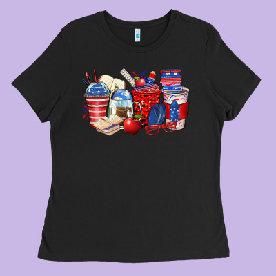 4th Of July Teacher Coffee Cups Ladies Tee Designed By Zillion Design Studio