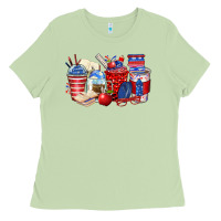 Matcha 4th of july teacher coffee cups Ladies Tee - Zillion Design Studio