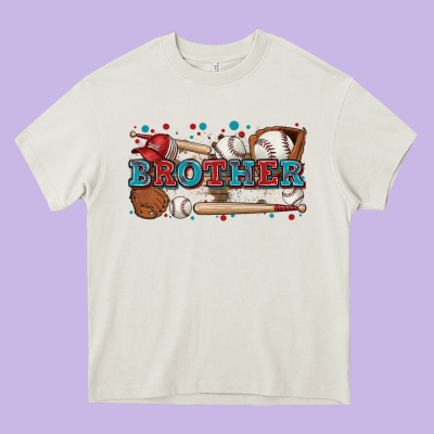 Brother Baseball Heavy Core Tee Designed By Zillion Design Studio