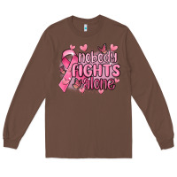Chestnut nobody fights alone cancer Long Sleeve Tee - MaliasSmallBusiness