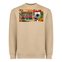 Mushroom soccer mom with ball and sunflower cactus serape licanse plate Heavyweight Sweatshirt - Artiststas