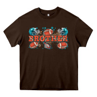 Chocolate Brown brother American football Heavy Core Tee - Zillion Design Studio