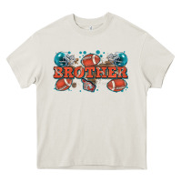 Cream brother American football Heavy Core Tee - Zillion Design Studio