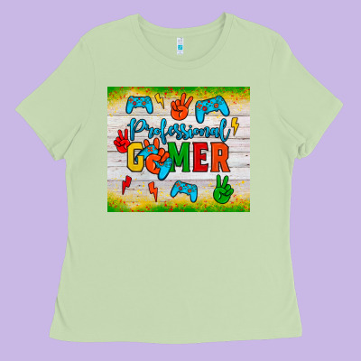 Professional Gamer Ladies Tee Designed By Jahusdesignshop