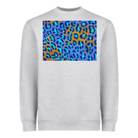Heather Grey leopard background turquoise and gold 3200x2400 Heavyweight Sweatshirt - AdoDesignShop