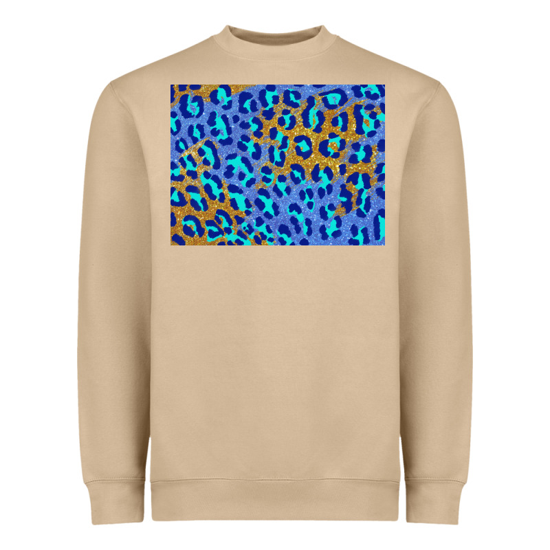 Leopard Background Turquoise And Gold 3200x2400 Heavyweight Sweatshirt by AdoDesignShop | Teevron