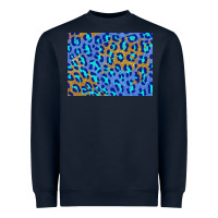 Navy leopard background turquoise and gold 3200x2400 Heavyweight Sweatshirt - AdoDesignShop