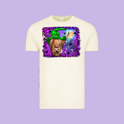 Highland Cow Halloween Vintage Tee Designed By Jahusdesignshop