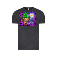 Vintage Black highland cow halloween Vintage Tee - JahusDesignShop
