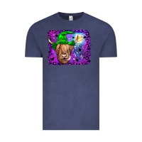 Vintage Denim highland cow halloween Vintage Tee - JahusDesignShop