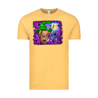 Vintage Mustard highland cow halloween Vintage Tee - JahusDesignShop