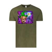 Vintage Olive highland cow halloween Vintage Tee - JahusDesignShop