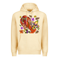 Pina Colada Crawfish and fleur de lis Premium Hoodie - NancyCooperArtShop