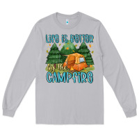 Moon Dust life is better by the camp fire Long Sleeve Tee - MaliasSmallBusiness