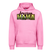 Fuchsia Pink American Mama  Mother's Day Urban Hoodie - CowGirlArtShop