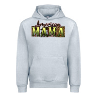 Heather Grey American Mama  Mother's Day Urban Hoodie - CowGirlArtShop