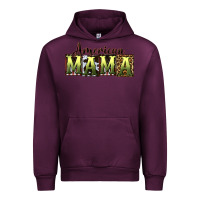 Mauve Wine American Mama  Mother's Day Urban Hoodie - CowGirlArtShop