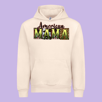 American Mama  Mother's Day Urban Hoodie Designed By Cowgirlartshop