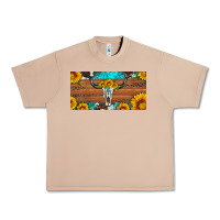 Burro longhorn bull skull license plate Urban Heavy Tee - Artiststas