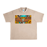 French Oak longhorn bull skull license plate Urban Heavy Tee - Artiststas