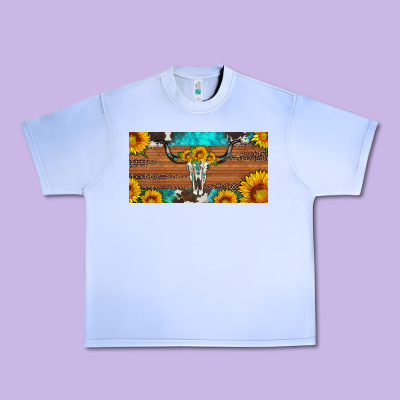 Longhorn Bull Skull License Plate Urban Heavy Tee Designed By Artiststas