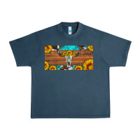 Midnight Navy longhorn bull skull license plate Urban Heavy Tee - Artiststas