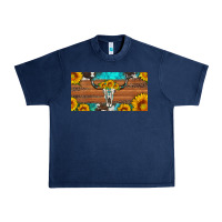 Navy longhorn bull skull license plate Urban Heavy Tee - Artiststas