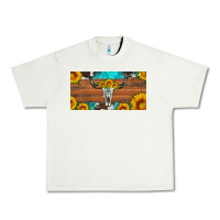 Pistachio longhorn bull skull license plate Urban Heavy Tee - Artiststas