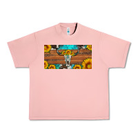 Salmon longhorn bull skull license plate Urban Heavy Tee - Artiststas