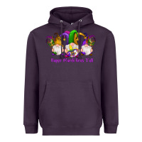 Plum happy mardi gras y'all gnomes Heavyweight Hoodie - RanaPortraitStore