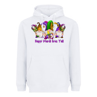 White happy mardi gras y'all gnomes Heavyweight Hoodie - RanaPortraitStore