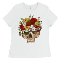 White Be Afraid&Do It Anyway Ladies Tee - RanaPortraitStore