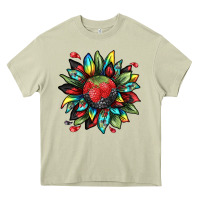 Mossy berry sunflower Heavy Core Tee - texasbilliewilder