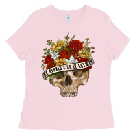 Bubblegum Pink Be Afraid&Do It Anyway Ladies Tee - RanaPortraitStore