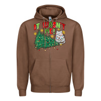 Chestnut it wasn't me! christmas cat Zipper Hoodie - MaliasSmallBusiness