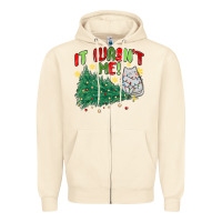 Sandshell it wasn't me! christmas cat Zipper Hoodie - MaliasSmallBusiness