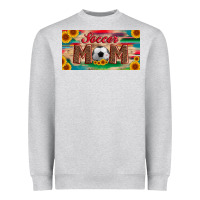 Heather Grey soccer mom with ball and sunflower and serape licanse plate Heavyweight Sweatshirt - Artiststas