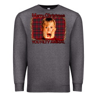 Charcoal Heather Merry Christmas You Filthy Animal Premium Sweatshirt - Bettercallsaul
