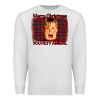 Oatmeal Heather Merry Christmas You Filthy Animal Premium Sweatshirt - Bettercallsaul