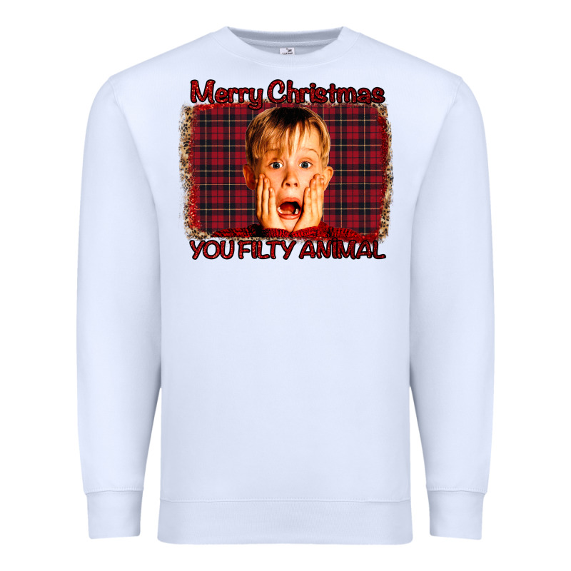 Merry Christmas You Filthy Animal Premium Sweatshirt by Bettercallsaul | Teevron