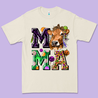 Mama Cow Halloween Premium Tee Designed By Texasbilliewilder