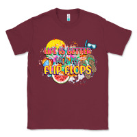 Burgundy Life is better with my flip flops Classic Tee - NancyCooperArtShop