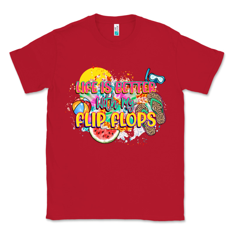 Life Is Better With My Flip Flops Classic Tee by NancyCooperArtShop | Teevron