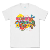 White Life is better with my flip flops Classic Tee - NancyCooperArtShop